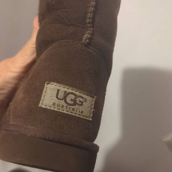 UGG  Brown suede shearing Boots sz 6 - Picture 4 of 7
